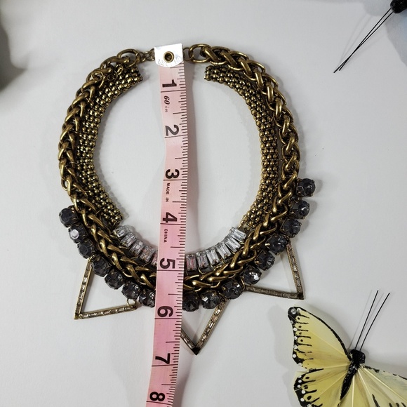 Chuncky Choker Style Metal Statement Necklace - Picture 7 of 8